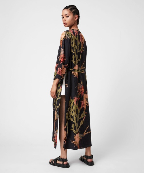 ALLSAINTS（オールセインツ）の「CARINE NOLINA SILK BLEND KIMONO | CARINE NOLINA シルク ブレンド キモノ（その他アウター・レディース・ブラック・6/8/2/4）」の8枚目の写真