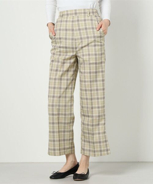 WEGO(ウィゴー)の「WEGO/リネンライクスリットフレアパンツ(スラックス・レディース・アイボリー/ピンク/ベージュ系その他3/グリーン/ベージュ系その他2・MEDIUM/SMALL)」の9枚目の写真