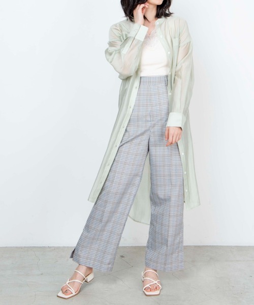 WEGO(ウィゴー)の「WEGO/リネンライクスリットフレアパンツ(スラックス・レディース・アイボリー/ピンク/ベージュ系その他3/グリーン/ベージュ系その他2・MEDIUM/SMALL)」の13枚目の写真