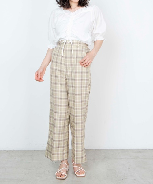 WEGO(ウィゴー)の「WEGO/リネンライクスリットフレアパンツ(スラックス・レディース・アイボリー/ピンク/ベージュ系その他3/グリーン/ベージュ系その他2・MEDIUM/SMALL)」の16枚目の写真