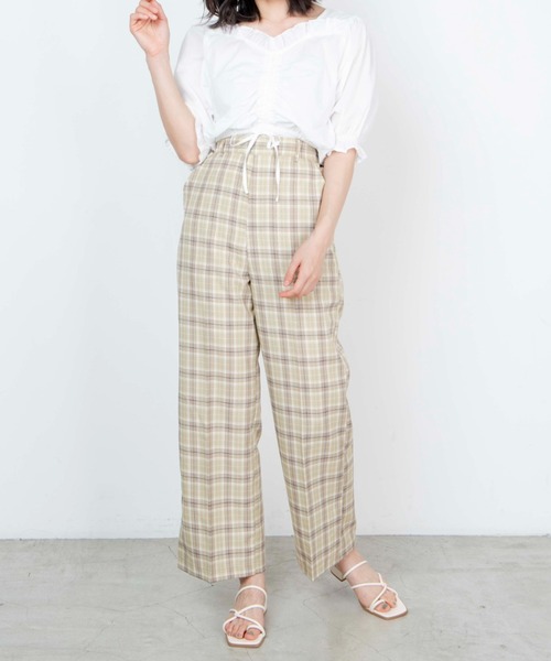 WEGO(ウィゴー)の「WEGO/リネンライクスリットフレアパンツ(スラックス・レディース・アイボリー/ピンク/ベージュ系その他3/グリーン/ベージュ系その他2・MEDIUM/SMALL)」の17枚目の写真