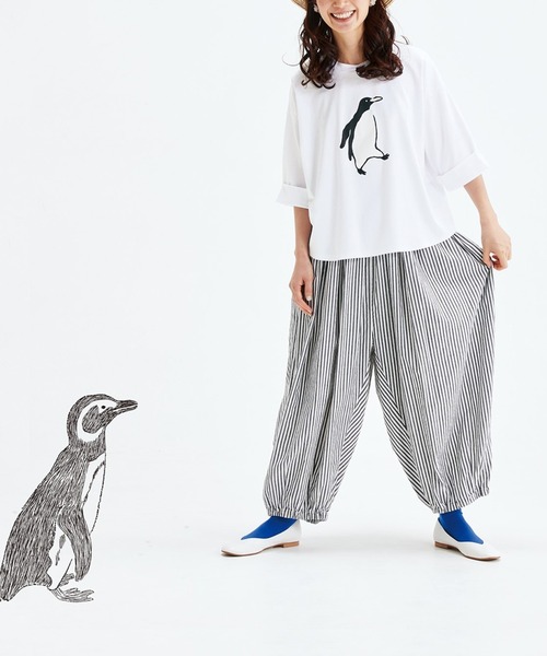 Sunny clouds（サニークラウズ）の「サニークラウズ　おっちょこペンギンＴシャツ〈レディース〉（Tシャツ/カットソー・レディース・ホワイト・MEDIUM/LARGE/X-LARGE/XX-LARGE）」の9枚目の写真