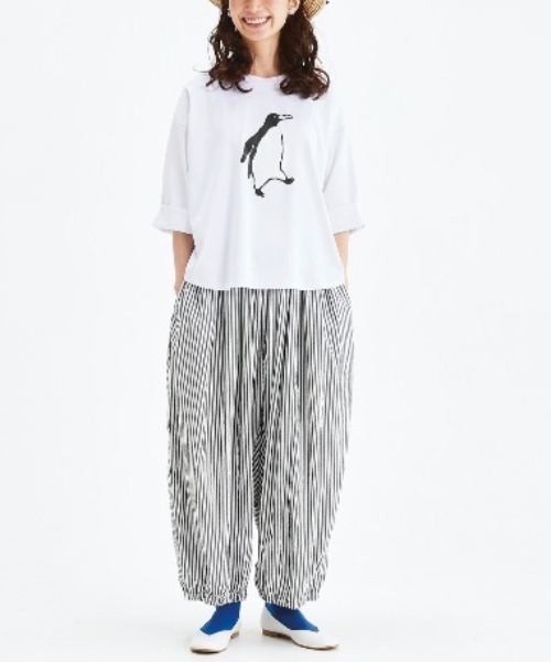 Sunny clouds（サニークラウズ）の「サニークラウズ　おっちょこペンギンＴシャツ〈レディース〉（Tシャツ/カットソー・レディース・ホワイト・MEDIUM/LARGE/X-LARGE/XX-LARGE）」の8枚目の写真