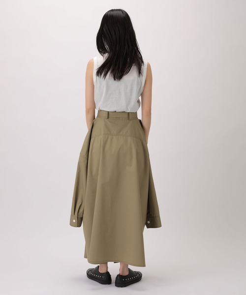 ZUCCa（ズッカ）の「C/Pタイプライター/スカート（スカート・レディース・ベージュ/ネイビー・M size）」の8枚目の写真