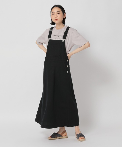 studio CLIP（スタディオクリップ）の「綿麻ナチュラルジャンパースカート（ジャンパースカート・レディース・オフホワイト/アイボリー/ブラック・MEDIUM/LARGE）」の15枚目の写真