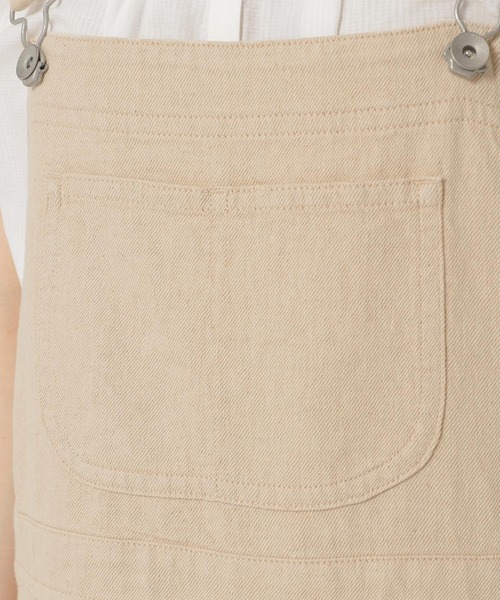 studio CLIP（スタディオクリップ）の「綿麻ナチュラルジャンパースカート（ジャンパースカート・レディース・オフホワイト/アイボリー/ブラック・MEDIUM/LARGE）」の4枚目の写真