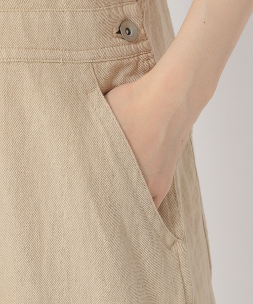 studio CLIP（スタディオクリップ）の「綿麻ナチュラルジャンパースカート（ジャンパースカート・レディース・オフホワイト/アイボリー/ブラック・MEDIUM/LARGE）」の16枚目の写真