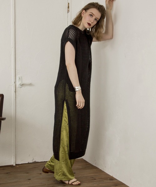 メッシュニットワンピース Kari Lili Retro Girl Online Store レトロガールオンラインストア