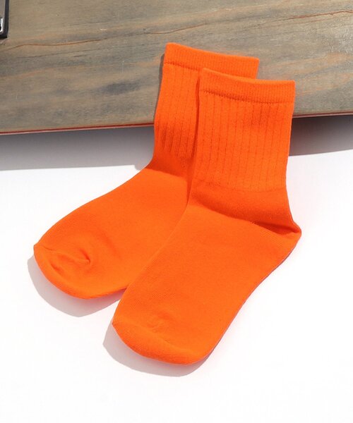 BREEZE by saori（ブリーズバイサオリ）の「WEB限定 靴下【BREEZE by saori】（ソックス/靴下・キッズ・ライム/ブラック/オレンジ・18/21）」の3枚目の写真