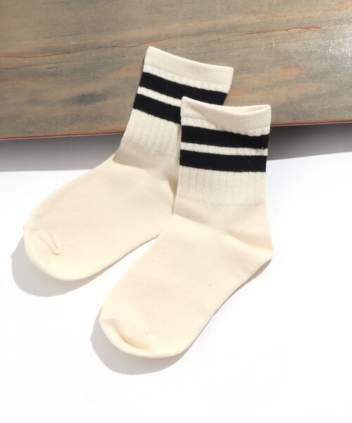 BREEZE by saori（ブリーズバイサオリ）の「WEB限定 靴下【BREEZE by saori】（ソックス/靴下・キッズ・ライム/ブラック/オレンジ・18/21）」の2枚目の写真