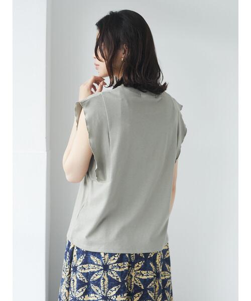 Sugar spoon（シュガースプーン）の「・SUGAR SPOON フリルノースリＴシャツ＊（Tシャツ/カットソー・レディース・チャコールグレー/ブラック/ブラウン/オフホワイト/カーキ/オレンジ・FREE）」の17枚目の写真