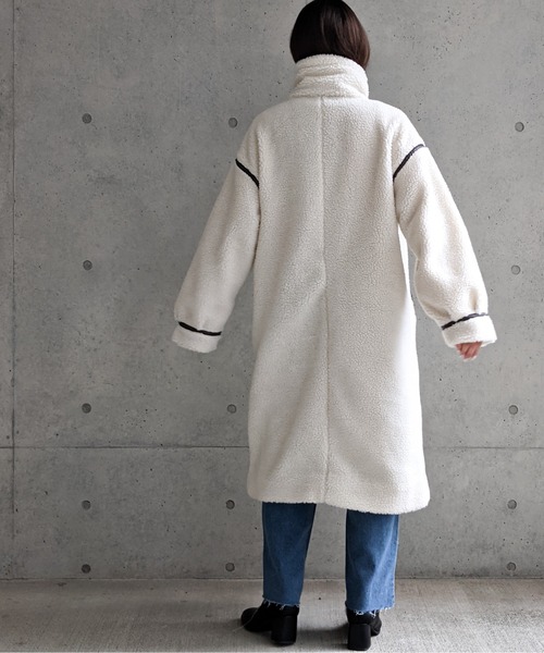 Per sist ence（パーシエンス）の「Per sist ence/パーシエンス　ボアパイピングコート（その他アウター・レディース・ブラック/ベージュ/アイボリー/モカ・FREE）」の11枚目の写真