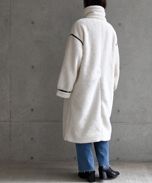 Per sist ence（パーシエンス）の「Per sist ence/パーシエンス　ボアパイピングコート（その他アウター・レディース・ブラック/ベージュ/アイボリー/モカ・FREE）」の7枚目の写真