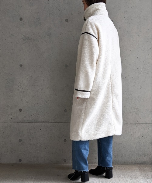 Per sist ence（パーシエンス）の「Per sist ence/パーシエンス　ボアパイピングコート（その他アウター・レディース・ブラック/ベージュ/アイボリー/モカ・FREE）」の8枚目の写真