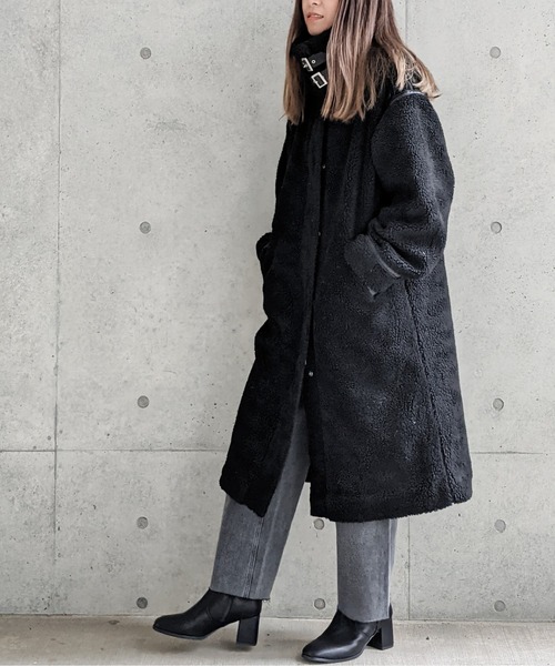 Per sist ence（パーシエンス）の「Per sist ence/パーシエンス　ボアパイピングコート（その他アウター・レディース・ブラック/ベージュ/アイボリー/モカ・FREE）」の18枚目の写真