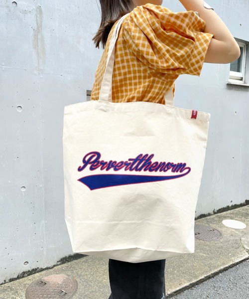 WHO'S WHO gallery（フーズフーギャラリー）の「【KOOKY'N/クーキー】スタジアムトート（トートバッグ・メンズ・ホワイト/ブラック/グリーン/ブルー/イエロー/レッド・FREE）」の2枚目の写真