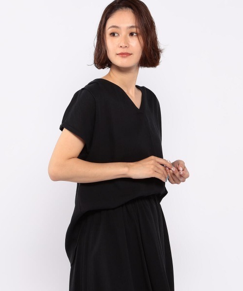 MEW'S REFINED CLOTHES（ミューズリファインドクローズ）の「美シルエット抜き衿ブラウス（シャツ/ブラウス・レディース・ホワイト/ブラック/ブラウン系その他・MEDIUM）」の3枚目の写真