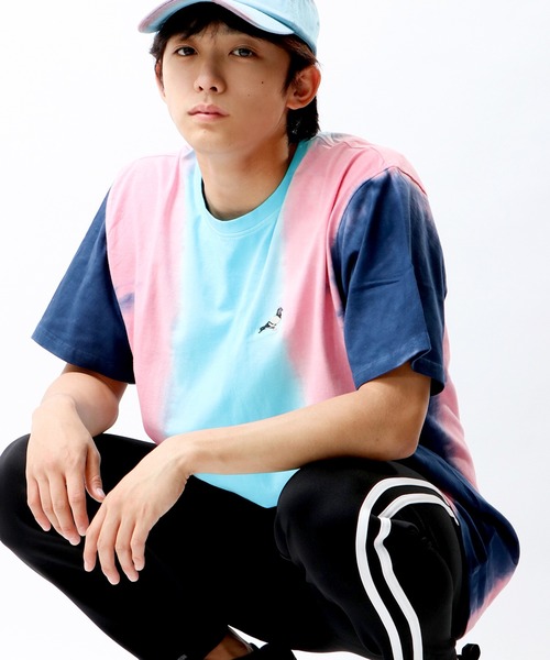 staple（ステイプル）の「【STAPLE】ワンポイントピジョン刺繍 グラデーション 半袖Tシャツ（Tシャツ/カットソー・メンズ・ミント・2XL/XL/L）」の5枚目の写真