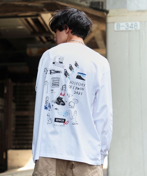 セール ユニセックス Edwin X Itabamoe アーティストコラボtシャツ Tシャツ カットソー Edwin エドウィン のファッション通販 Zozotown