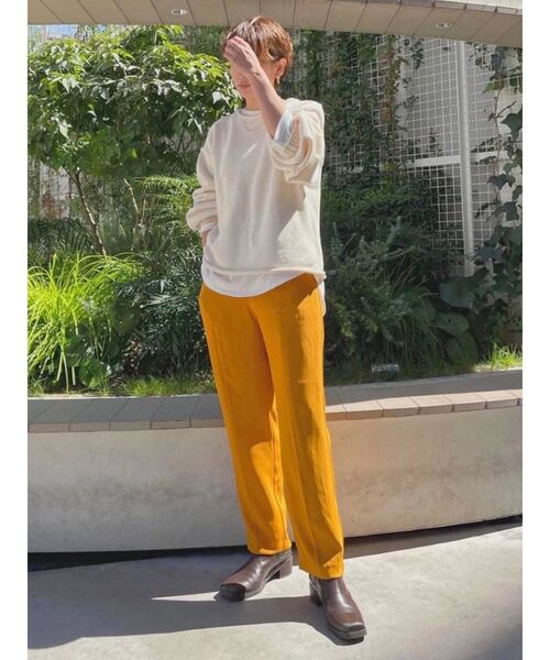 Ungrid(アングリッド)の「アウトリンキングクルーネックニット(ニット/セーター・レディース・グリーン/サーモンピンク/オフホワイト/チャコールグレー・FREE)」の13枚目の写真