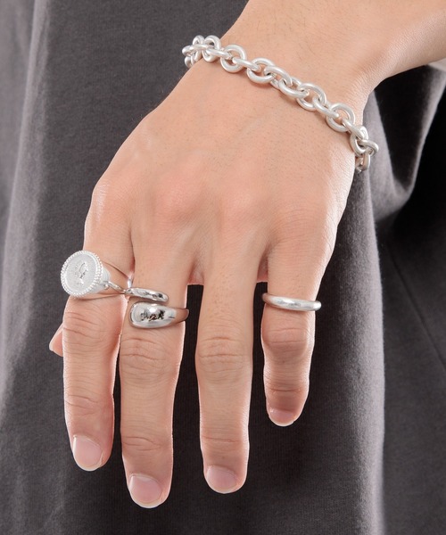 kutir（クティール）の「Silver925 コインリング（リング・メンズ・ライトグレー・FREE）」の6枚目の写真