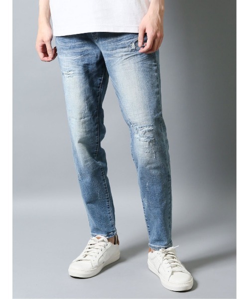 semantic design（セマンティックデザイン）の「セマンティックデザイン/semantic design ストレッチデニム スリムイージーパンツ（デニムパンツ・メンズ・ネイビー/サックスブルー・MEDIUM/S/X-LARGE/LARGE）」の4枚目の写真