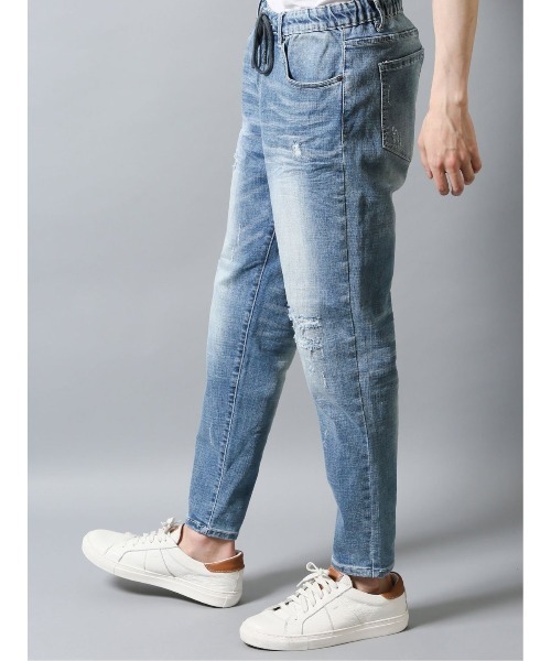 semantic design（セマンティックデザイン）の「セマンティックデザイン/semantic design ストレッチデニム スリムイージーパンツ（デニムパンツ・メンズ・ネイビー/サックスブルー・MEDIUM/S/X-LARGE/LARGE）」の5枚目の写真