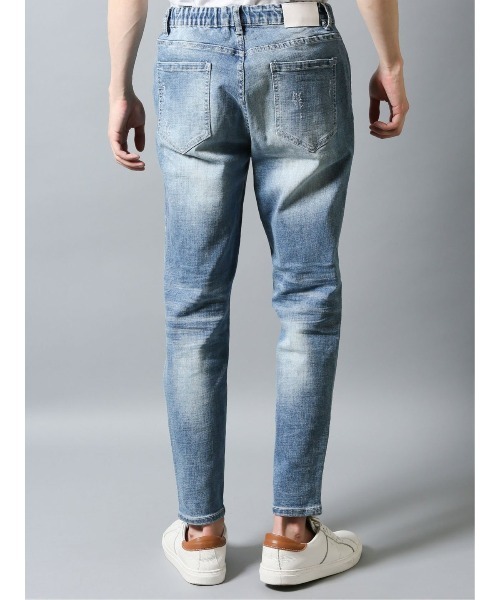 semantic design（セマンティックデザイン）の「セマンティックデザイン/semantic design ストレッチデニム スリムイージーパンツ（デニムパンツ・メンズ・ネイビー/サックスブルー・MEDIUM/S/X-LARGE/LARGE）」の6枚目の写真