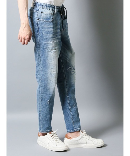 semantic design（セマンティックデザイン）の「セマンティックデザイン/semantic design ストレッチデニム スリムイージーパンツ（デニムパンツ・メンズ・ネイビー/サックスブルー・MEDIUM/S/X-LARGE/LARGE）」の7枚目の写真