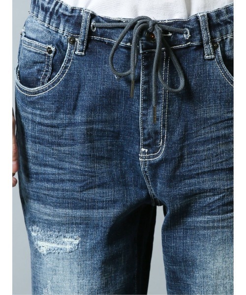 semantic design（セマンティックデザイン）の「セマンティックデザイン/semantic design ストレッチデニム スリムイージーパンツ（デニムパンツ・メンズ・ネイビー/サックスブルー・MEDIUM/S/X-LARGE/LARGE）」の9枚目の写真