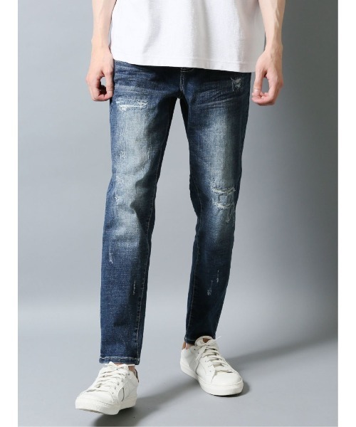 semantic design（セマンティックデザイン）の「セマンティックデザイン/semantic design ストレッチデニム スリムイージーパンツ（デニムパンツ・メンズ・ネイビー/サックスブルー・MEDIUM/S/X-LARGE/LARGE）」の10枚目の写真