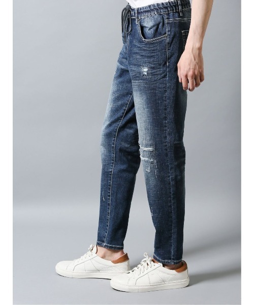 semantic design（セマンティックデザイン）の「セマンティックデザイン/semantic design ストレッチデニム スリムイージーパンツ（デニムパンツ・メンズ・ネイビー/サックスブルー・MEDIUM/S/X-LARGE/LARGE）」の11枚目の写真