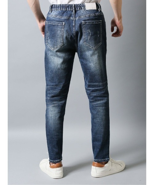 semantic design（セマンティックデザイン）の「セマンティックデザイン/semantic design ストレッチデニム スリムイージーパンツ（デニムパンツ・メンズ・ネイビー/サックスブルー・MEDIUM/S/X-LARGE/LARGE）」の12枚目の写真