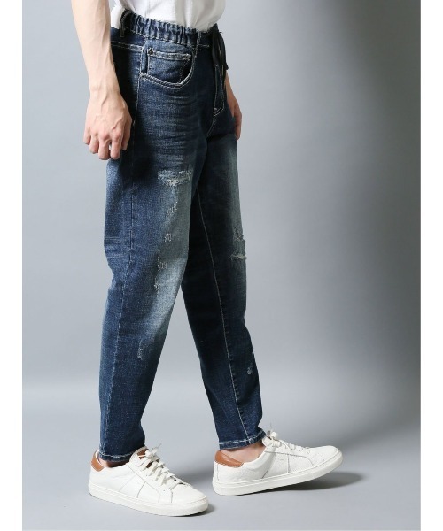 semantic design（セマンティックデザイン）の「セマンティックデザイン/semantic design ストレッチデニム スリムイージーパンツ（デニムパンツ・メンズ・ネイビー/サックスブルー・MEDIUM/S/X-LARGE/LARGE）」の13枚目の写真