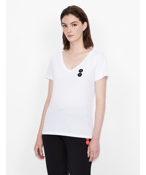 A X アルマーニ 半袖vネックtシャツ Regular Tシャツ カットソー エクスチェンジ エクスチェンジ サークルa Xロゴ X Exchange アルマーニエクスチェンジ のファッション サークルa Armani 10 Off の