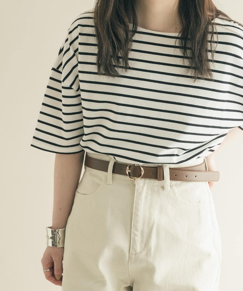 SMELLY(スメリー)の「ツイストバックルベルト(ベルト・レディース・ブラウン/ブラック・-)」の1枚目の写真