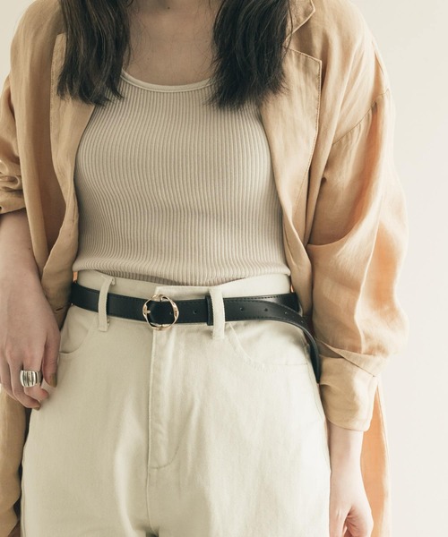 SMELLY(スメリー)の「ツイストバックルベルト(ベルト・レディース・ブラウン/ブラック・-)」の2枚目の写真