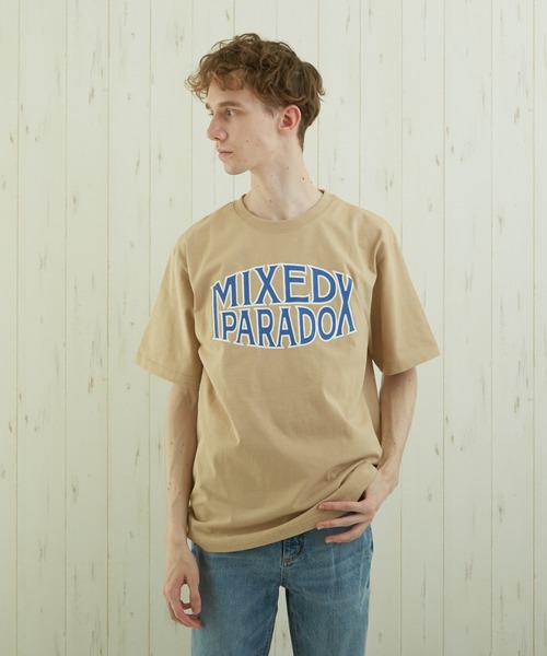 TONE SELECT WEAR(トーンセレクトウェア)の「【TONE BY AS】カレッジプリントTEE(BL)(Tシャツ/カットソー・メンズ・ベージュ/杢グレー/スミクロ・MEDIUM/LARGE)」の3枚目の写真