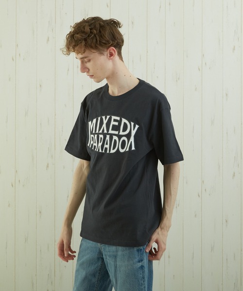 TONE SELECT WEAR(トーンセレクトウェア)の「【TONE BY AS】カレッジプリントTEE(BL)(Tシャツ/カットソー・メンズ・ベージュ/杢グレー/スミクロ・MEDIUM/LARGE)」の13枚目の写真