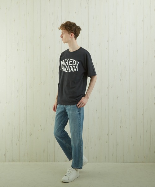 TONE SELECT WEAR(トーンセレクトウェア)の「【TONE BY AS】カレッジプリントTEE(BL)(Tシャツ/カットソー・メンズ・ベージュ/杢グレー/スミクロ・MEDIUM/LARGE)」の7枚目の写真