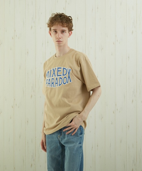 TONE SELECT WEAR(トーンセレクトウェア)の「【TONE BY AS】カレッジプリントTEE(BL)(Tシャツ/カットソー・メンズ・ベージュ/杢グレー/スミクロ・MEDIUM/LARGE)」の8枚目の写真
