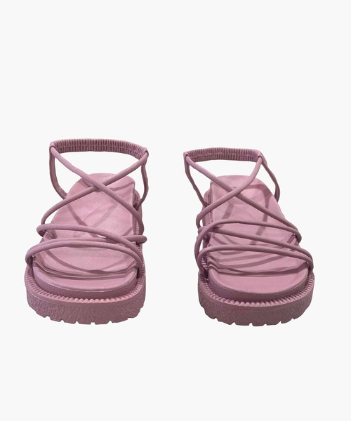 専用★ストラップサンダル ピンク・パープル ブリジット バーキン Bridget Birkin フラワークリアヒール