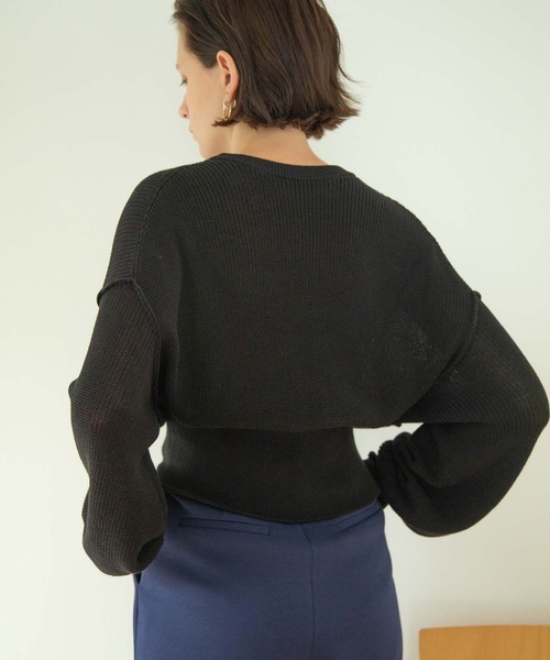 ANT（アント）の「コンストラクトシルエットニット【ANT】（ニット/セーター・レディース・ブラック/ベージュ/カーキ・FREE）」の14枚目の写真