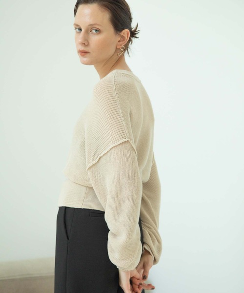ANT（アント）の「コンストラクトシルエットニット【ANT】（ニット/セーター・レディース・ブラック/ベージュ/カーキ・FREE）」の21枚目の写真