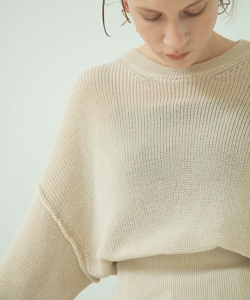 ANT（アント）の「コンストラクトシルエットニット【ANT】（ニット/セーター・レディース・ブラック/ベージュ/カーキ・FREE）」の5枚目の写真