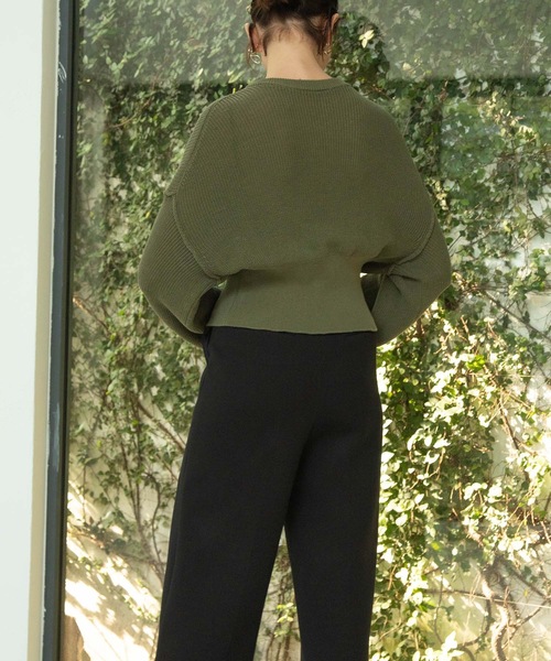 ANT（アント）の「コンストラクトシルエットニット【ANT】（ニット/セーター・レディース・ブラック/ベージュ/カーキ・FREE）」の13枚目の写真