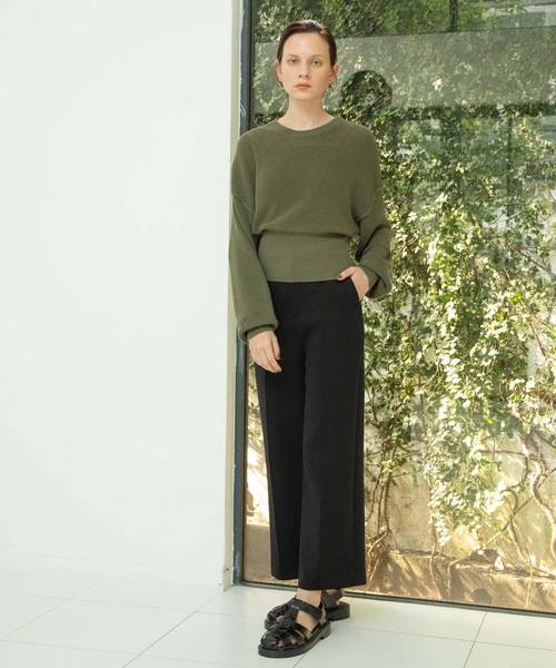 ANT（アント）の「コンストラクトシルエットニット【ANT】（ニット/セーター・レディース・ブラック/ベージュ/カーキ・FREE）」の8枚目の写真