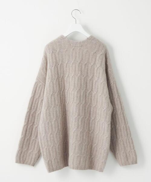 BRACTMENT（ブラクトメント）の「＜BRACTMENT(ブラクトメント)＞BM ケーブル深Vネック プルオーバー（ニット/セーター・レディース・モカ/ナチュラル/ケリー・FREE）」の11枚目の写真