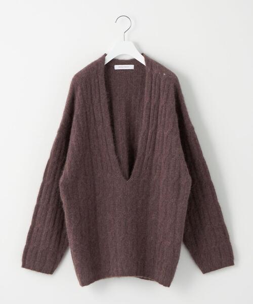BRACTMENT（ブラクトメント）の「＜BRACTMENT(ブラクトメント)＞BM ケーブル深Vネック プルオーバー（ニット/セーター・レディース・モカ/ナチュラル/ケリー・FREE）」の19枚目の写真