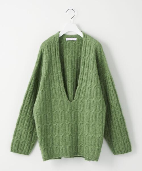 BRACTMENT（ブラクトメント）の「＜BRACTMENT(ブラクトメント)＞BM ケーブル深Vネック プルオーバー（ニット/セーター・レディース・モカ/ナチュラル/ケリー・FREE）」の20枚目の写真